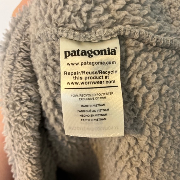 Patagonia Los Gatos 1/4 zip fleece Salt Grey S Pullover Hiking High Pile - Picture 10 of 12